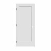 Codel Doors 26" x 80" x 1-3/8" Primed 1-Panel Interior Shaker 4-9/16" RH Prehung Door with Black Hinges 2268pri8401RH1D4916